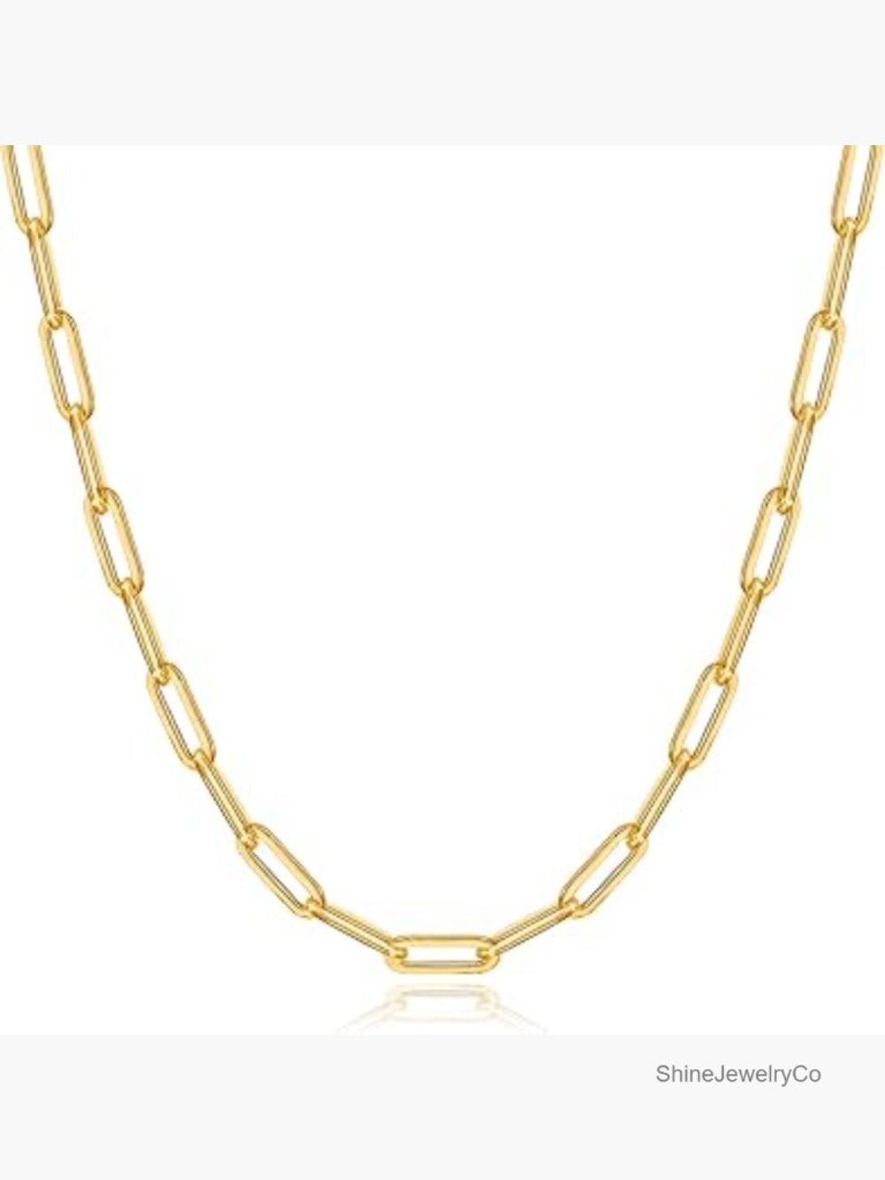 Sterling Silver Paperclip Chain Necklace 16-30 Inches 2.5-5mm